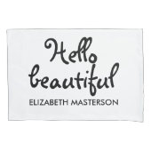 Hallo schoonheid, Hallo knappe man Kussensloop (Voorkant-Links)