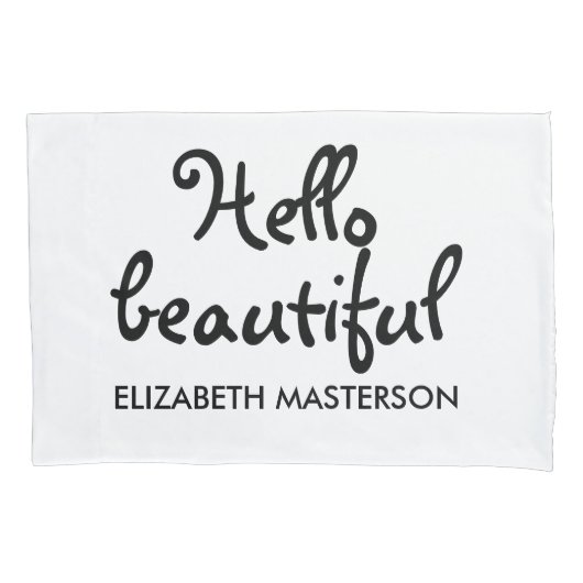 Hallo schoonheid, Hallo knappe man Kussensloop (Voorkant-Links)