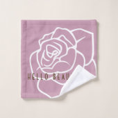 Hallo Schoonheid - Moderne Chic Roze Roos Bad Handdoek (Wasdoekje)