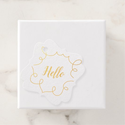 Hallo Scribble metallic print Bedankjes Labels (Met doos)