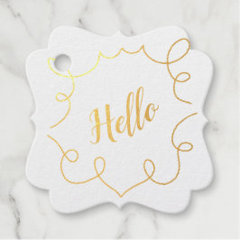 Hallo Scribble metallic print Bedankjes Labels