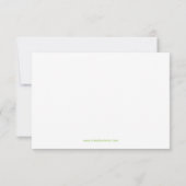 Hallo Script Foto Groen - 3x5 Geboorteaankondiging Aankondiging (Achterkant)