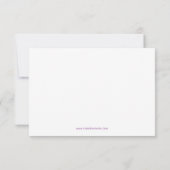 Hallo Script Foto Paars - 3x5 Geboorteaankondiging Aankondiging (Achterkant)