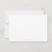Hallo Script Foto Roze - 3x5 Geboorteaankondiging Aankondiging (Achterkant)