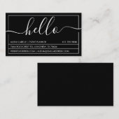 Hallo Script | Modern en stijlvol minimalistisch z Visitekaartje (Voorkant / Achterkant)