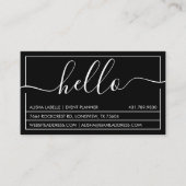 Hallo Script | Modern en stijlvol minimalistisch z Visitekaartje (Voorkant)