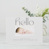 hallo script moderne grijze, eenvoudige, minimale  aankondiging (Staand voorkant)