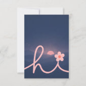 "hallo" Script Mountain Sunset Design Bedankkaart (Voorkant)