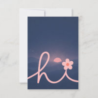 "hallo" Script Mountain Sunset Design