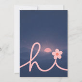 "hallo" Script Mountain Sunset Design Kaart (Voorkant)