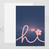 "hallo" Script Mountain Sunset Design Kaart (Voorkant / Achterkant)