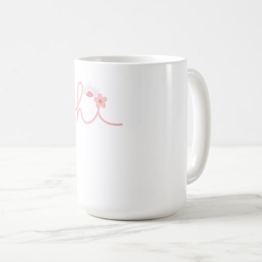 "hallo" Script Mountain Sunset Design Koffiemok (Voorkant rechts)