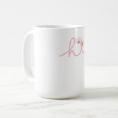 "hallo" Script Mountain Sunset Design Koffiemok (Voorkant links)