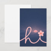 "hallo" Script Mountain Sunset Design RSVP Kaartje (Voorkant / Achterkant)