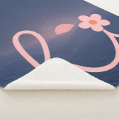 "hallo" Script Mountain Sunset Design Sherpa Deken (3/4)