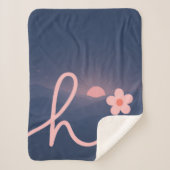 "hallo" Script Mountain Sunset Design Sherpa Deken (Voorkant)