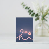 "hallo" Script Mountain Sunset Design Visitekaartje (Staand voorkant)