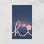 "hallo" Script Mountain Sunset Design Visitekaartje (Voorkant)