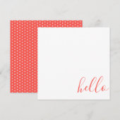 Hallo Script Notitiekaartje (Voorkant / Achterkant)