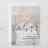 Hallo Script > Tachtig minimale foto 80ste verjaar Kaart (Voorkant)