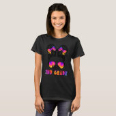 Hallo Second Grade rommelige knot meisjes 2e klas  T-shirt (Voorkant volledig)