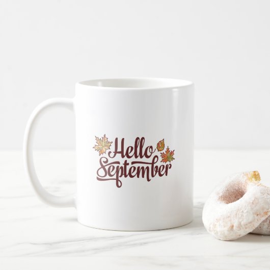 hallo september Herfst Koffiemok (Met donut)