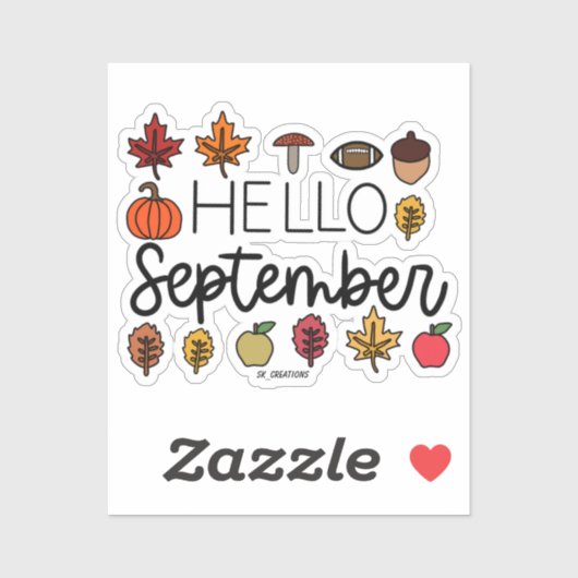 hallo september sticker (Vel)