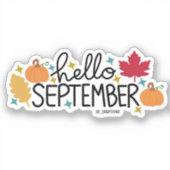Hallo September (versie 2) Sticker (Voorkant)