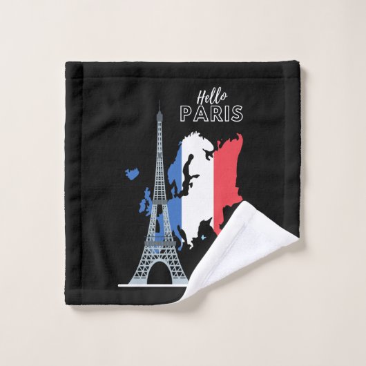 hallo set van Paris Design Bath Towel Set Bad Handdoek (Wasdoekje)