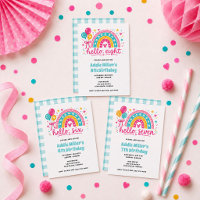 Hallo Seven Girl's Rainbow 7e Verjaardagsfeestje