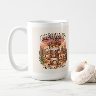 Hallo Sheriff Whiskers Schattige Cowboy Kat Koffiemok