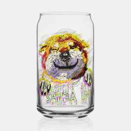 "HALLO" SHIBA INU BLIKVORM GLAS