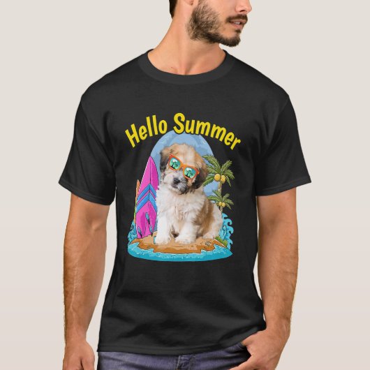 Hallo Shichon zomer hondenvakantie 2022 T-shirt (Voorkant)