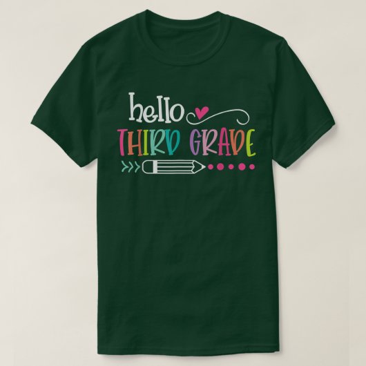 hallo Shirt van de derde graad 3e graad terug naar (Design voorkant)