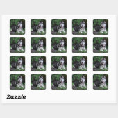Hallo Siberische Husky Puppy Dog - Vierkante Sticker (Vel)