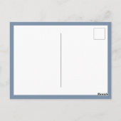 hallo Simple Minimalist Typography Greeting Blue Briefkaart (Achterkant)