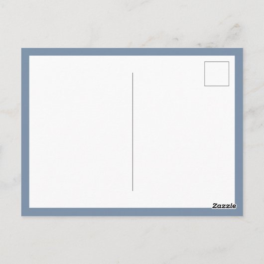 hallo Simple Minimalist Typography Greeting Blue Briefkaart (Achterkant)