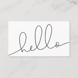 hallo Simple Script Modern Visitekaartje