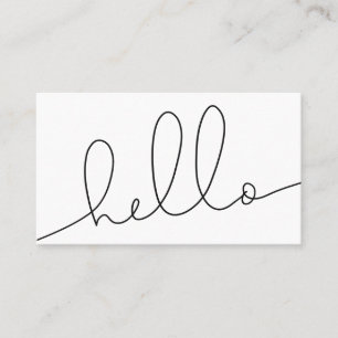 hallo Simple Script Modern Visitekaartje