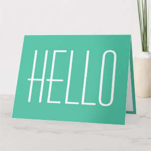 Hallo Simple Typografie Minimalistisch Groen Moder Kaart