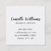 HALLO sinaasappel BOLD MINIMALISTISCH modern eenvo Vierkante Visitekaartje (Achterkant)