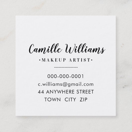 HALLO sinaasappel BOLD MINIMALISTISCH modern eenvo Vierkante Visitekaartje (Achterkant)