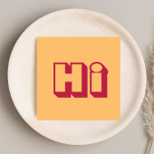 Hallo Sinaasappel Casual Stijlvol Modern Vierkante Visitekaartje