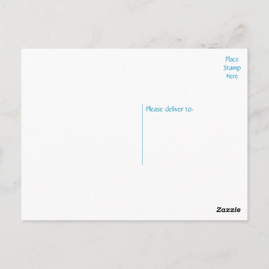 Hallo Sint Bernard Puppy Dog Blauw Briefkaart (Achterkant)