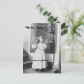 Hallo Sinterklaas? -Briefkaart Feestdagenkaart (Staand voorkant)