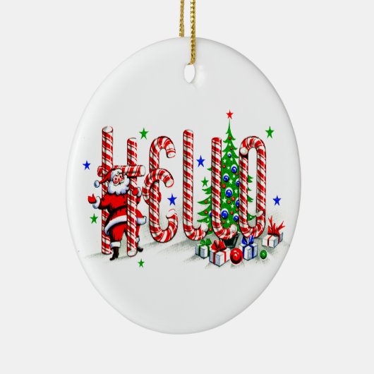 Hallo Sinterklaas Candy Canes Keramisch Ornament (Rechts)