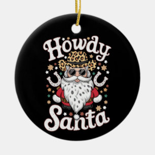 Hallo Sinterklaas Western Cowboy Rodeo Kerstcadeau Keramisch Ornament