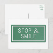 Hallo Smiles Motivatie Quote Blank Briefkaart (Voorkant / Achterkant)