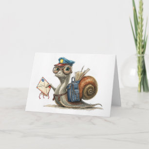 Hallo Snail Postman Bezorging Mail Kaart