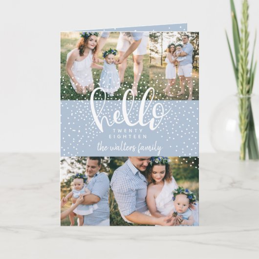 HALLO SNEEUW FEESTDAGEN KAART (Voorkant)